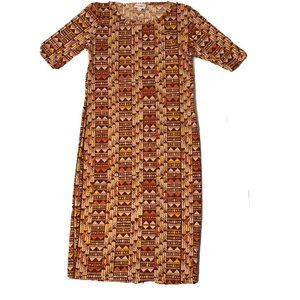 LuLaRoe ~ Julie Dress ~ Woman's Size Small ~ Tribal pattern Brand New With Tags